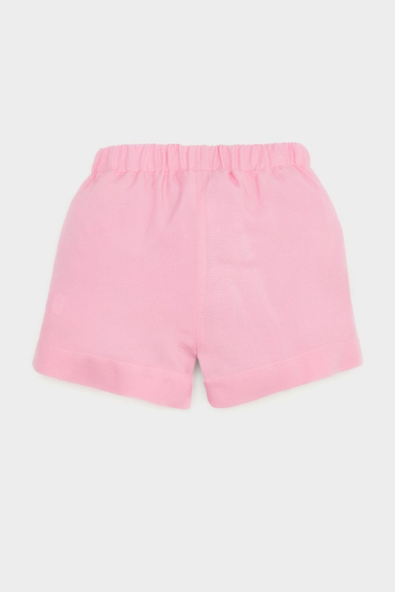 DeFacto Pink BabyGirl Baby Girl Regular Fit Elastic Band Shorts Casual - Image 4